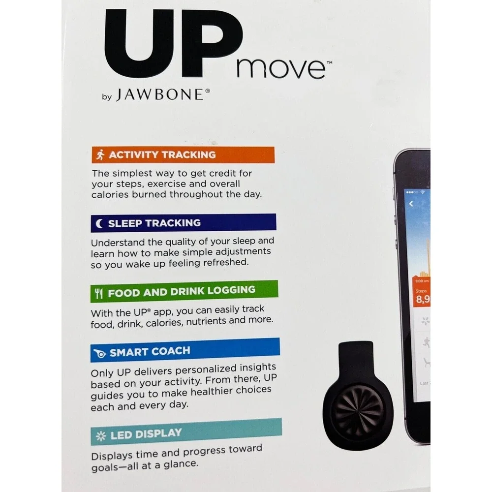 NEW UP Move by Jawbone Wireless‎ Activity & Sleep Tracker with Slim Strap